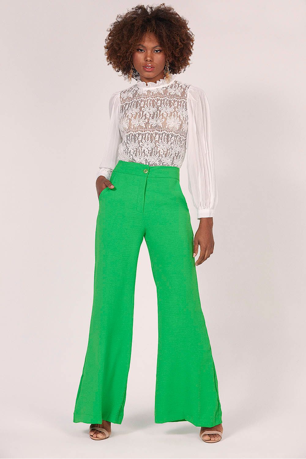 Calça cheap feminina verde